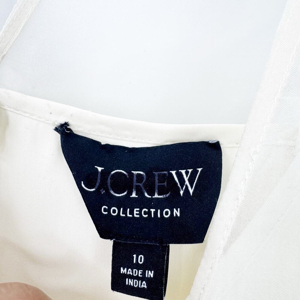 J. Crew Women's Ayered Organza Shift Midi Dress Ivory Lace Size 10 NWT - Picture 10 of 14